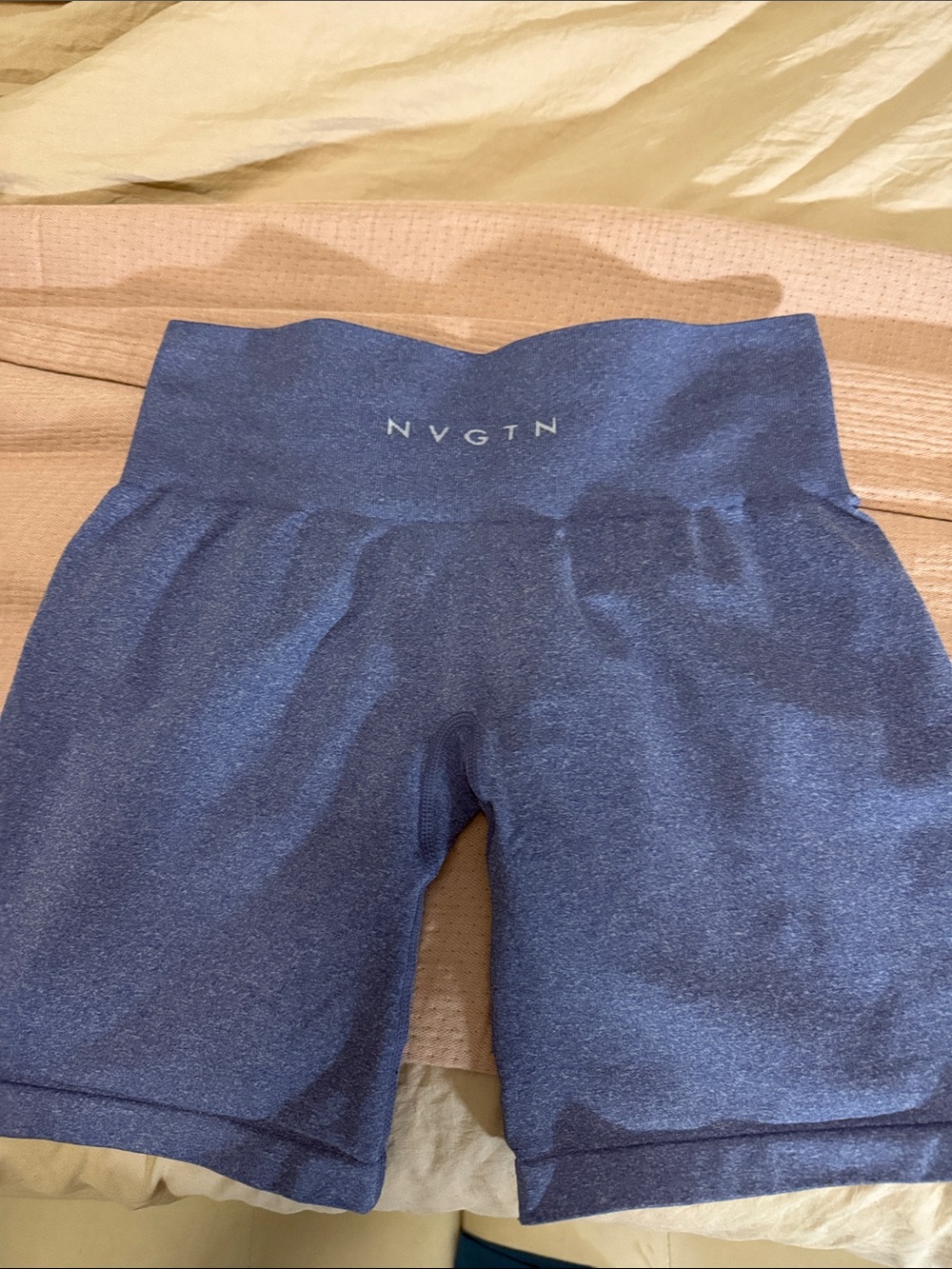 NVGTN Girls' Navy Blue High-Waist Leggings Shorts